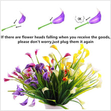 Load image into Gallery viewer, KIRIFLY Artificial Flowers,Artificial Plants Outdoor 6 Packs Plastic Flowers Fake Calla Lily Faux Plant UV Resistant Greenery for Garden Home Decor (Colorful)