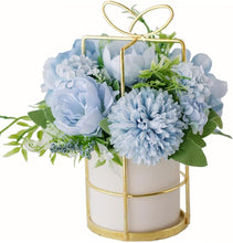 Load image into Gallery viewer, KIRIFLY Artificial Flowers Fake Peony Silk Hydrangea Flower with Vase Flower Décor Arrangements for Wedding Decoration Table Centerpieces