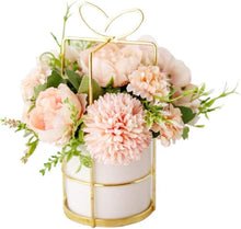 Load image into Gallery viewer, KIRIFLY Artificial Flowers Fake Peony Silk Hydrangea Flower with Vase Flower Décor Arrangements for Wedding Decoration Table Centerpieces
