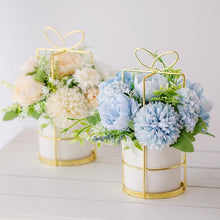 Load image into Gallery viewer, KIRIFLY Artificial Flowers Fake Peony Silk Hydrangea Flower with Vase Flower Décor Arrangements for Wedding Decoration Table Centerpieces