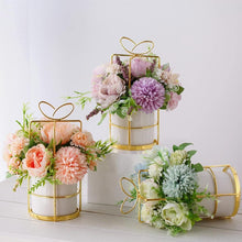 Load image into Gallery viewer, KIRIFLY Artificial Flowers Fake Peony Silk Hydrangea Flower with Vase Flower Décor Arrangements for Wedding Decoration Table Centerpieces