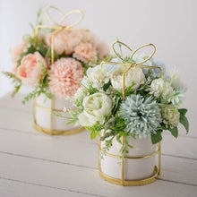 Load image into Gallery viewer, KIRIFLY Artificial Flowers Fake Peony Silk Hydrangea Flower with Vase Flower Décor Arrangements for Wedding Decoration Table Centerpieces