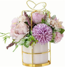 Load image into Gallery viewer, KIRIFLY Artificial Flowers Fake Peony Silk Hydrangea Flower with Vase Flower Décor Arrangements for Wedding Decoration Table Centerpieces