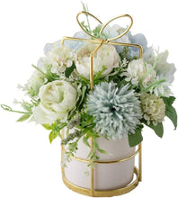 Load image into Gallery viewer, KIRIFLY Artificial Flowers Fake Peony Silk Hydrangea Flower with Vase Flower Décor Arrangements for Wedding Decoration Table Centerpieces