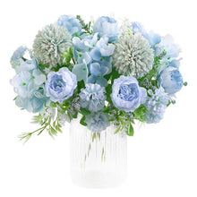Load image into Gallery viewer, KIRIFLY Artificial Flowers, Fake Peony Silk Hydrangea Bouquet Decor Plastic Carnations Realistic Flower Arrangements Wedding Decoration Table Centerpieces