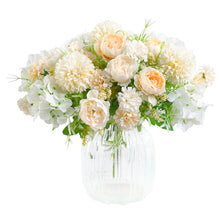 Load image into Gallery viewer, KIRIFLY Artificial Flowers, Fake Peony Silk Hydrangea Bouquet Decor Plastic Carnations Realistic Flower Arrangements Wedding Decoration Table Centerpieces