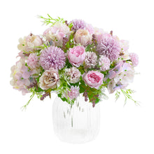 Load image into Gallery viewer, KIRIFLY Artificial Flowers, Fake Peony Silk Hydrangea Bouquet Decor Plastic Carnations Realistic Flower Arrangements Wedding Decoration Table Centerpieces