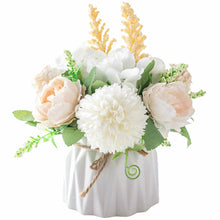 Load image into Gallery viewer, KIRIFLY Artificial Flowers Fake Peony Silk Hydrangea Flower with Vase Flower Décor Arrangements for Wedding Decoration Table Centerpieces