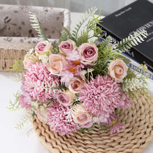 Load image into Gallery viewer, KIRIFLY Artificial Flowers, Fake Rose Silk Hydrangea Bouquet Decor Plastic Sunflowers Flower Arrangements Wedding Decoration Table Centerpieces