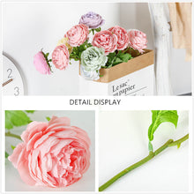 Load image into Gallery viewer, KIRIFLY Artificial Flowers, Fake Peony Flowers Silk 6pcs Flower Arrangements Decorations Plastic Flower Bouquet Decor Wedding Table Centerpieces (Pink)