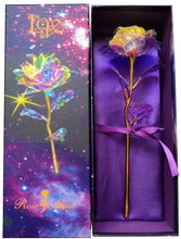 Load image into Gallery viewer, 24K Foil Gold Rose Lasts Forever Lighting Rose