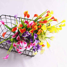 Load image into Gallery viewer, KIRIFLY Artificial Flowers,Artificial Plants Outdoor 6 Packs Plastic Flowers Fake Calla Lily Faux Plant UV Resistant Greenery for Garden Home Decor (Colorful)