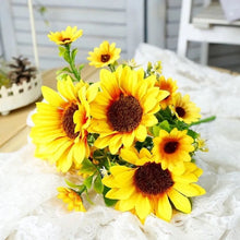 Load image into Gallery viewer, Sunflower bouquet silk flower
