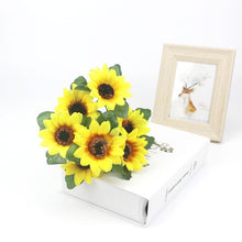 Load image into Gallery viewer, Sunflower bouquet silk flower