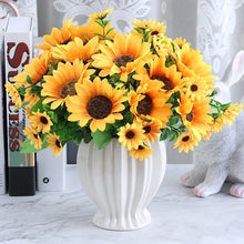 Load image into Gallery viewer, Sunflower bouquet silk flower