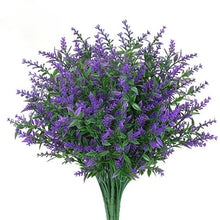 Load image into Gallery viewer, 8 Bundles Artificial Lavender Flowers Outdoor